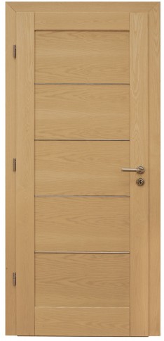 S2A 1 panneau contemporaine Frêne Sélection option baguettes inox <br/><span>Vernis naturel</span>