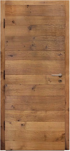 Porte plane Lambris 6mm horizontale chêne rustique vapotraité brossé <br/><span></span>