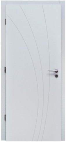 Porte plane MDF modèle P16 <br/><span>Peinture RAL 7035</span>